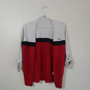 LACOSTE Button Up Blouse Cardigan Mid-Sleeve